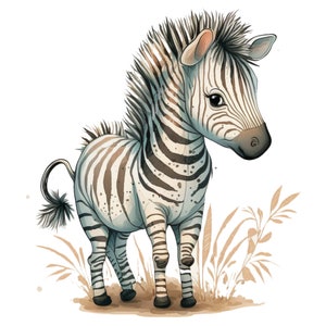 Joli bébé zèbre - Panneau de tissu carré ~ 4 x 4 po, 5 x 5,6 x 6, 8 x 8, 10 x 10, 12 x 12, 14 x 14 pouces Panneau de tissu pour projets de couture