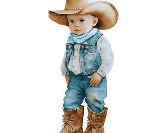 Cowboy Hat - Fabric Panel Square ~ 4"x4",5x5,6x6, 8x8, 10x10, 12x12, 14x14 for sewing projects