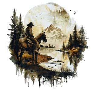 Western Horse - Fabric Panel Square ~ 4,5,6, 8, 10, 12, 14 inch fabric panel for sewing projects