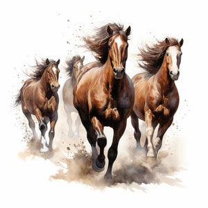 Stallion Horses Fabric Panel Square ~4,5, 6, 8, 10, 12,14,  inch fabric panel for sewing projects