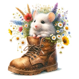 Hamster in Shoe - Fabric Panel Square ~4"x4",5x5, 6x6, 8x8, 10x10, 12x12, 14x14 inch fabric panel for sewing projects