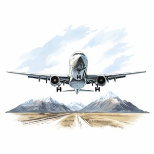 Jet Airplane -Fabric Panel Square ~4&quot;x4&quot;,5x5, 6x6, 8x8, 10x10, 12x12, 14x14 inch fabric panel for sewing projects