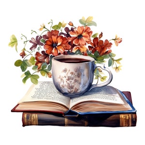 Bible With Coffee Fabric Panel Square ~4,5, 6, 8, 10, 12, 14,  inch fabric panel for sewing projects