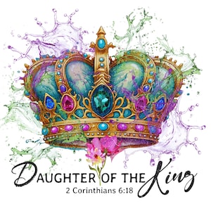 Daughter of The King - Fabric Panel Square ~ 4"x4",5x5,6x6,8x8,10x10,12x12,14x14  for sewing projects