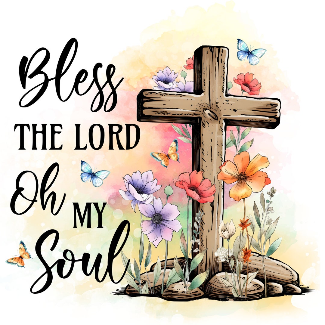 Bless the Lord - Fabric Panel Square ~ 4,5,6, 8, 10, 12, 14 Inch Fabric ...