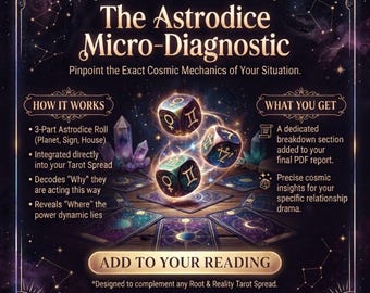 Astrodice Tarot  Divination Reading | Tarot Card Reading Spiritual and Cosmic Insight (PDF Download) ADD-ON Same Hour Reading
