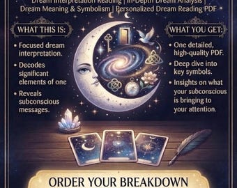 The Midnight Mirror Dream Reading | Personalized Dream Meaning Symbols Hidden Messages PDF | In-Depth Dream Symbolism & Spiritual Insight