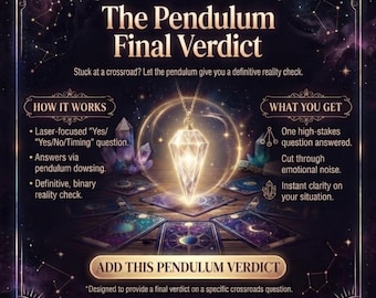 Pendulum Reading Final Verdict Oracle Reading | Same Hour Yes or No Question Divination Reading for Love, Decisions & Clarity PDF Delivery