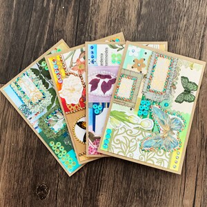 4 Small Collage Cards - Birthday, Anniversary, Wedding, Greeting Card
