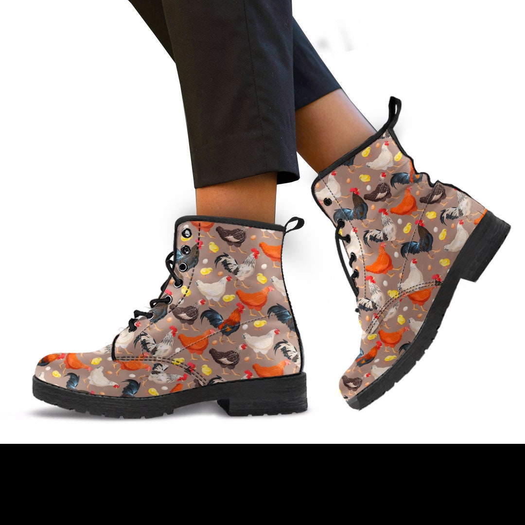 Chicken Boots Chicken Women Boots Chicken Farmer Boots Etsy