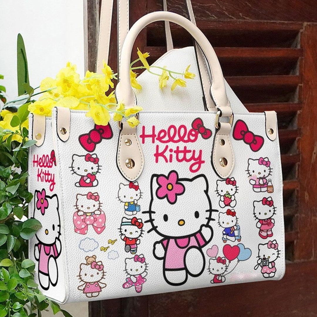 Hello Kitty Bag, Hello Kitty Leather Bag, Hello Kitty Totebag, Hello Kitty Purse Etsy