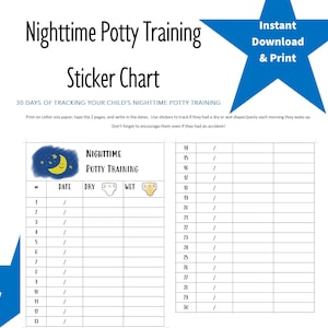 Nighttime Potty Training Chart
