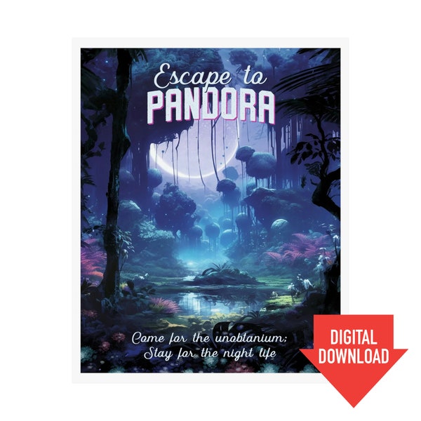 Pandora Avatar Artwork Wall Art Decor Poster Digital Download