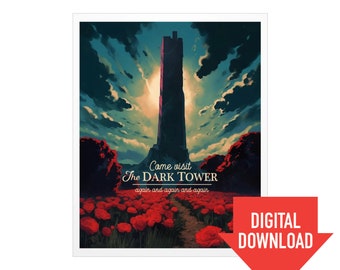La torre oscura obra de arte pared arte decoración cartel descarga digital