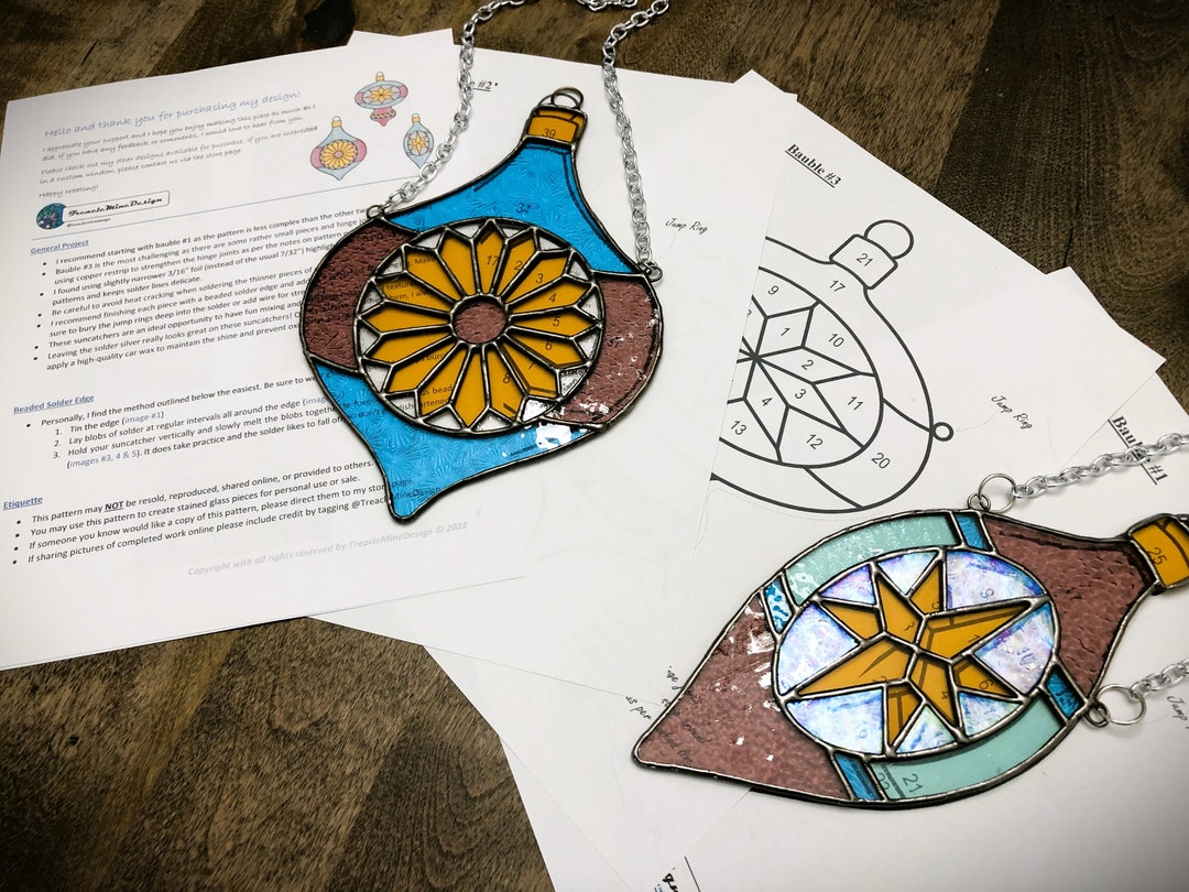 Vintage Christmas Bauble Suncatchers Etsy