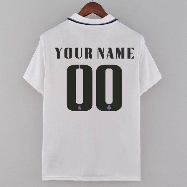 Real Madrid Home Football / Soccer jersey | Personalized Your Name | White Adults Size M,L,XL,2XL