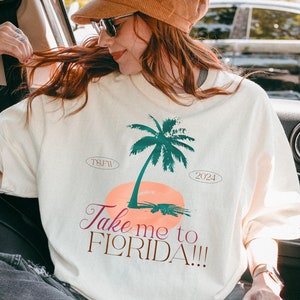 Take me to Florida Shirt, Aesthetic Beach Graphic Tee, Unisex Concert Shirt, Gift Idea for Friend