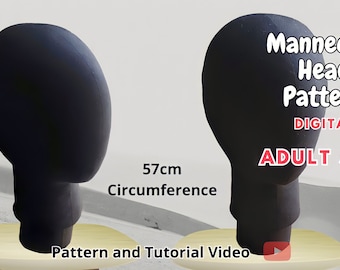 Mannequin Head Pattern: Adult Size, Fully Pinnable (PDF Download)