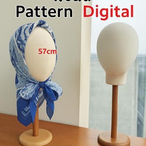 MANNEQUIN Head Pattern Digital - Wig Stand - Fully Pinnable - Video Tutorial - pdf download - Easy to make