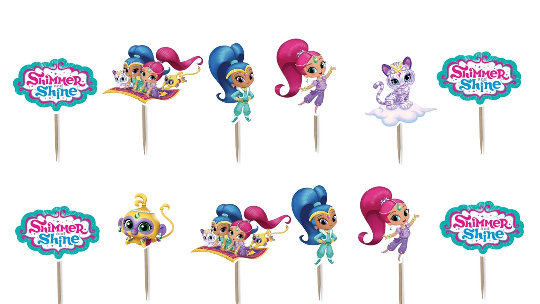 Shimmer and Shine Cupcake Toppers 12pc, 24pc, 36pc - Etsy