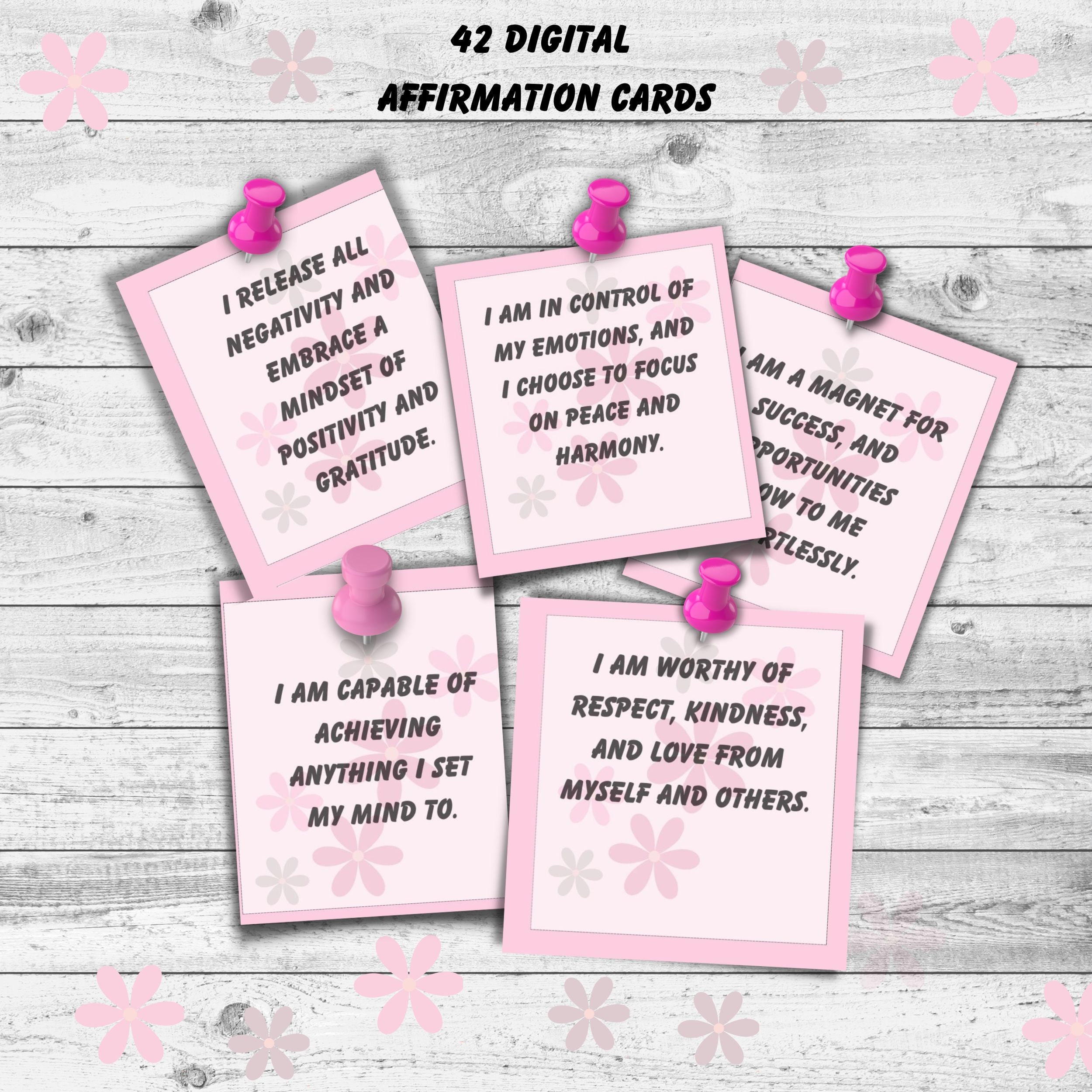 42 Digital Affirmation Cards - Etsy