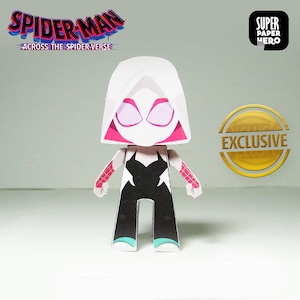 DIY  Spider Gwen Stacy PDF template, comic character, Handmade doll, Papercraft figures, spiderman,  spiderverse
