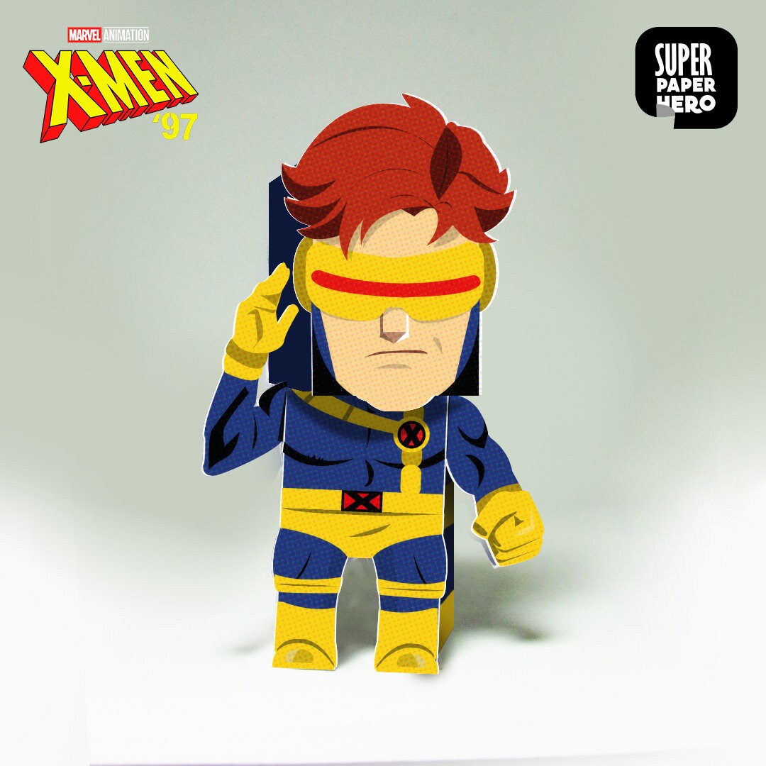 DIY Cyclops Scott Summers X-MEN 97 - PDF Template, Papercraft Figures