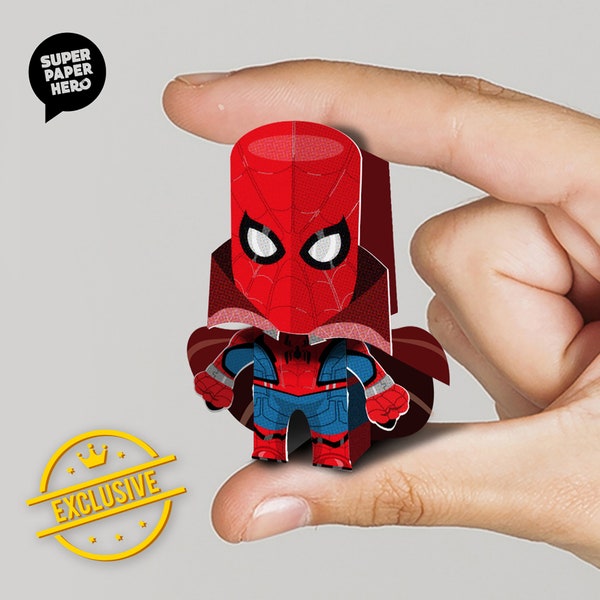 DIY What If? Spider-Man PDF template, comic character, Handmade doll, Papercraft figures, spiderman