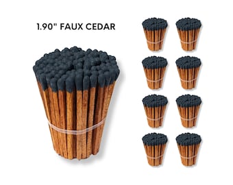 Faux Cedar 1.90" | Matches Kit | Elegant matches | Wedding favors | Bulk matches | Faux cedar matches | Loose matches | Unique matches