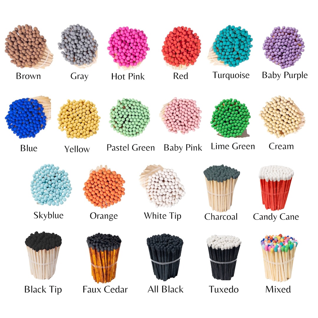 Matches Kit 1.90 Matchsticks Colorful Matches Wedding Favors Loose