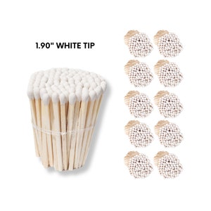 White Tip 1.90&quot; | Matches Kit | Colorful matches | Wedding favors | Bulk matches | White Tip matches | Loose matches