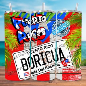 Puerto Rico, Boricua Tumbler Skinny 15oz, 20oz