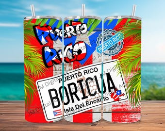 Puerto Rico, Boricua Tumbler Skinny 15oz, 20oz