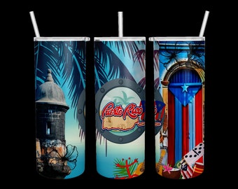 Puerto Rico PNG Skinny tumbler file