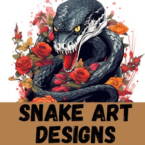 Snake Art Prints, Tattoo Designs, Snake Art PNG, Tattoo Ideas, Vector Art, Snake Designs, Tattoo Flash, Vector Images, Snake Decor