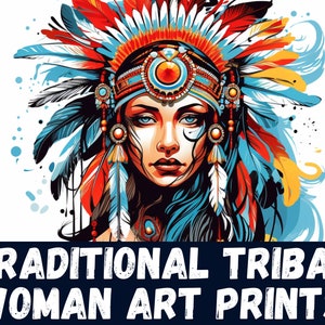 Traditional Tribal Woman Art Prints, Traditional Tribal Tattoo PNG, Tattoo Designs, Sublimation Designs, Tattoo Ideas, Flash Tattoo, Vector
