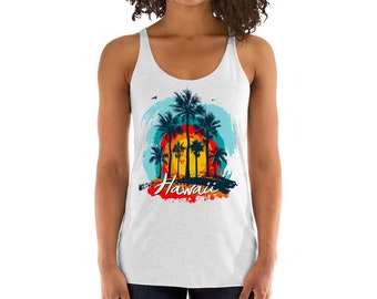 HAWAII SUNSET Women&#39;s Racerback Tank