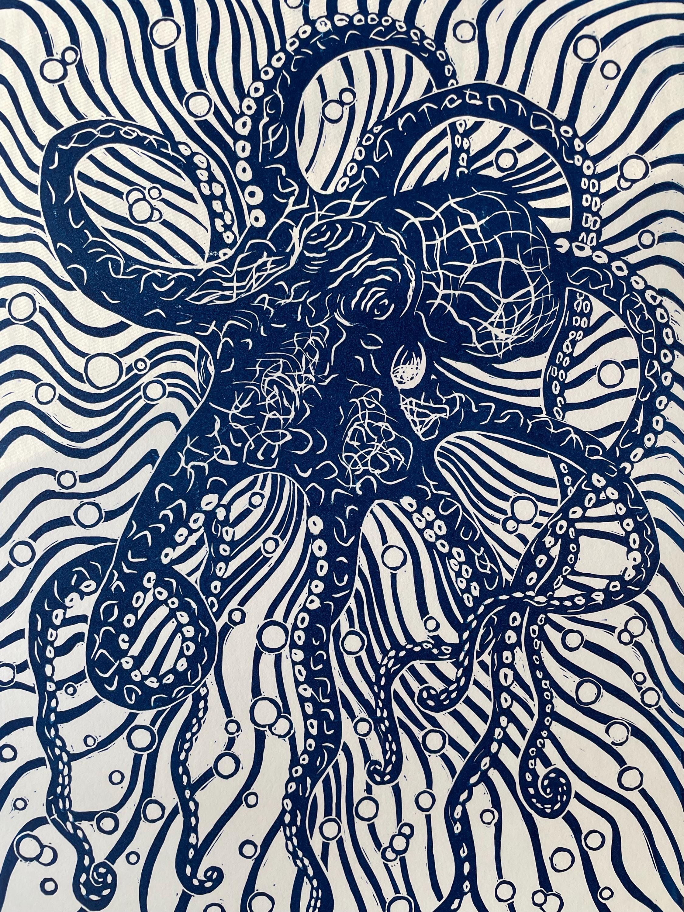 Ocean Life 2 Original Linocut Print Of An Octopus Etsy ocean-life-2-original-linocut-print-of-an-octopus-etsy