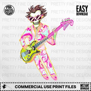Dracula Count design, Skeleton Guitarist PNG, Skull with Guitar, t-shirt tee tshirt POD design, Digital Download, Sublimation Png clipart