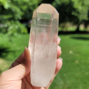 Lithium Quartz Point: Calming Crystal with Glyphs