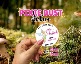 Stickers for Pixie Dust/Fish Extender gifts - you've been pixie dusted - perfect for cruises or in park