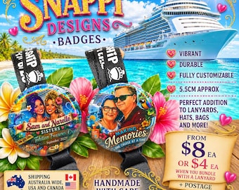 Badges - Personalised for Cruises, Events, Celebrations and more