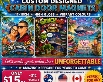 Cruise Magnet - Personalised - Custom made - Cabin Decor