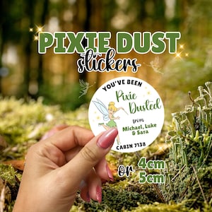 Pixie Dust Stickers – Personalized Cruise Fish Extender Gifts (4cm or 5cm)
