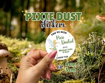 Pixie Dust Stickers – Personalized Cruise Fish Extender Gifts (4cm or 5cm)