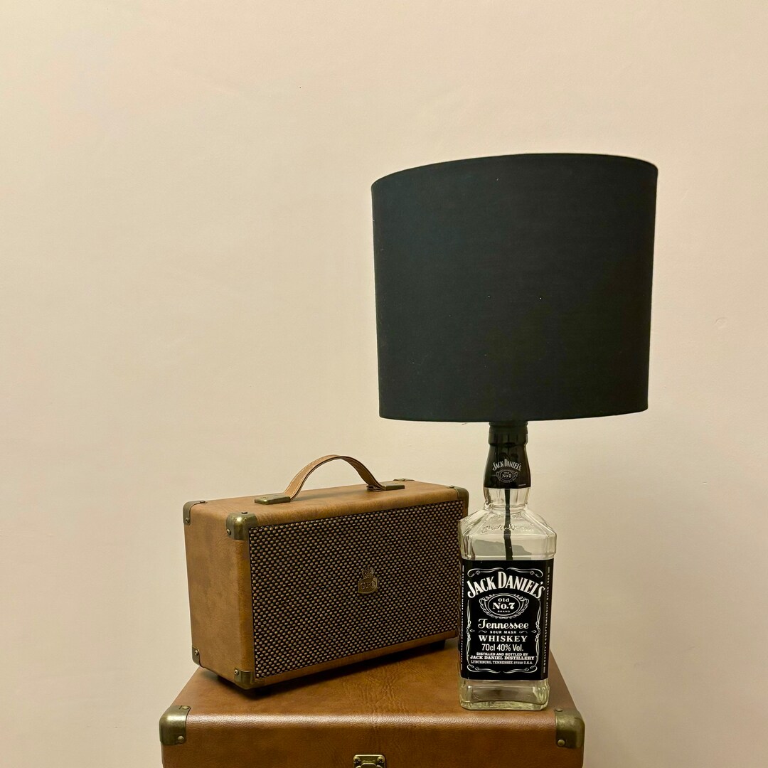 Jack Daniels Whiskey Bottle Lamp With Choice of Shade - Etsy UK