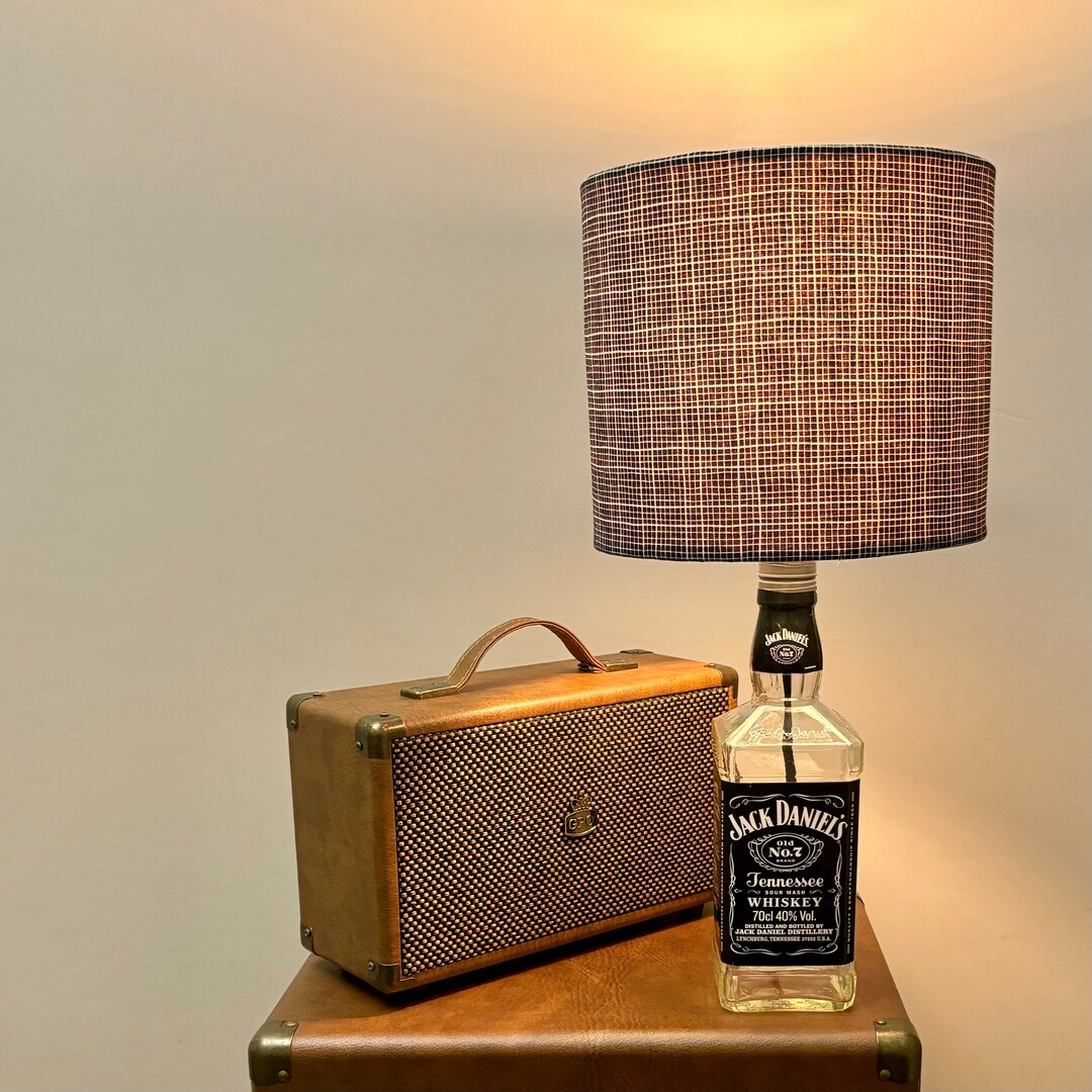 Jack Daniels Whiskey Bottle Lamp With Choice of Shade Etsy