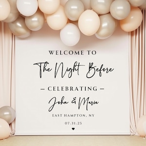 Personalized Wedding Rehearsal Sign| Wedding Backdrop| Rehearsal Dinner Backdrop| Bride| Bridal Backdrop| Wedding Décor| Groom