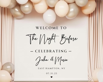 Personalized Wedding Rehearsal Sign| Wedding Backdrop| Rehearsal Dinner Backdrop| Bride| Bridal Backdrop| Wedding Décor| Groom