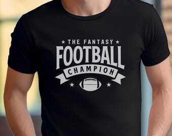 Camiseta Softstyle unissex adulta Fantasy Football Champion | Camiseta Fantasy Football | Camiseta de futebol |